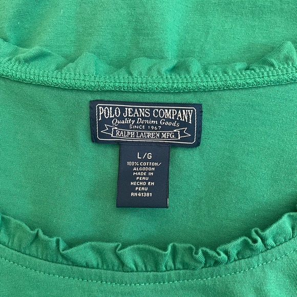 Polo Jeans Co Babydoll Top in Green - Picture 3 of 12